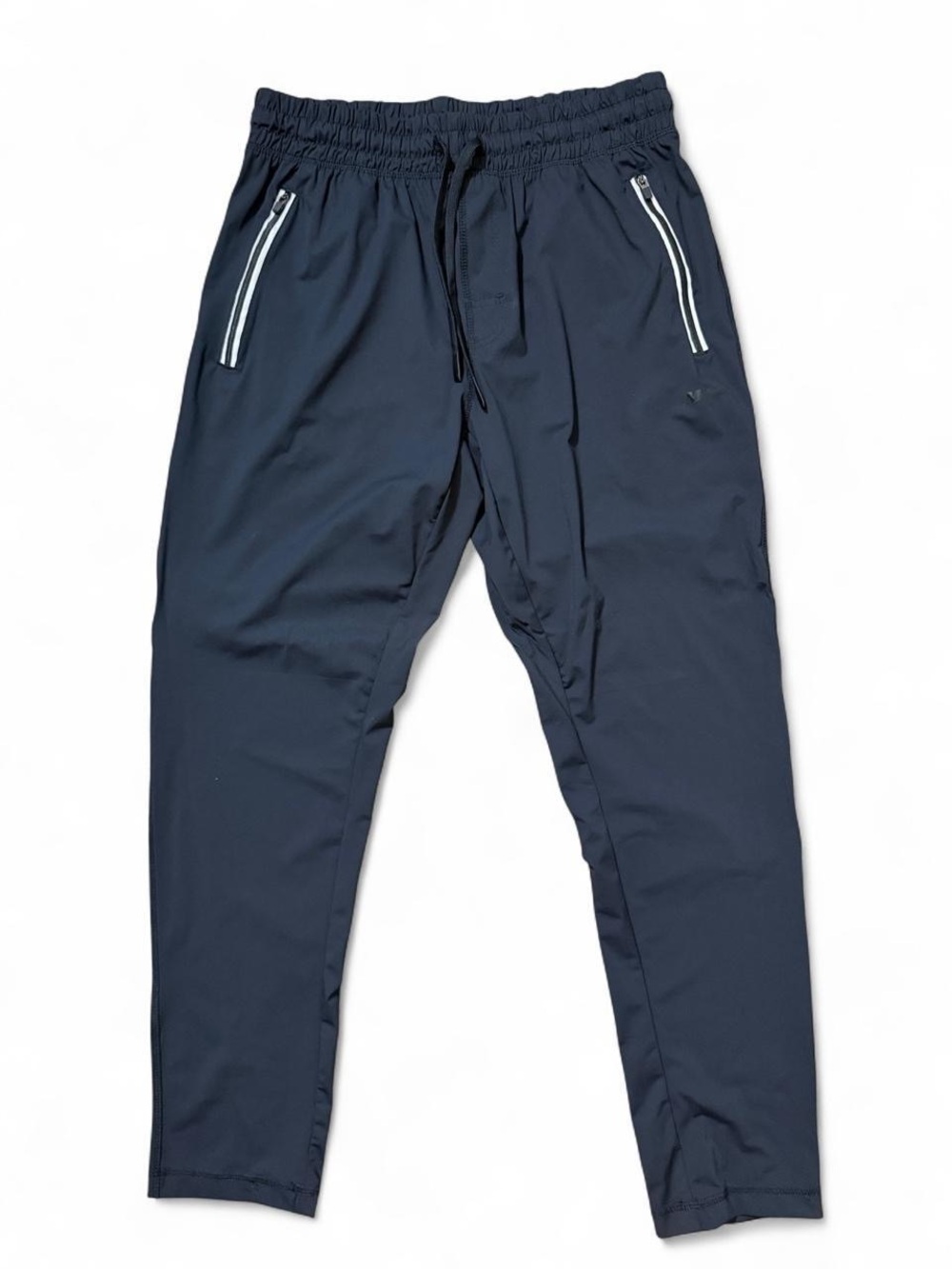 Mire Black Athletic Jogger Pants Reflective Zip Pockets Size Medium
